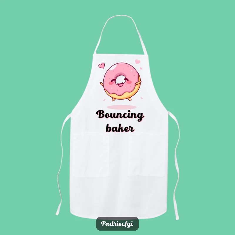 Funny Jelly Donut Bounce Apron: Giggling Character for Kitchen Fun
