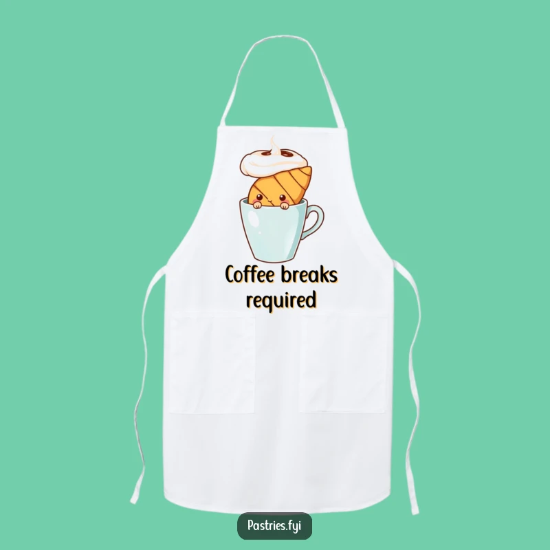 Funny Shy Croissant Apron - Kitchen Comedic Pastry Chef Wear
