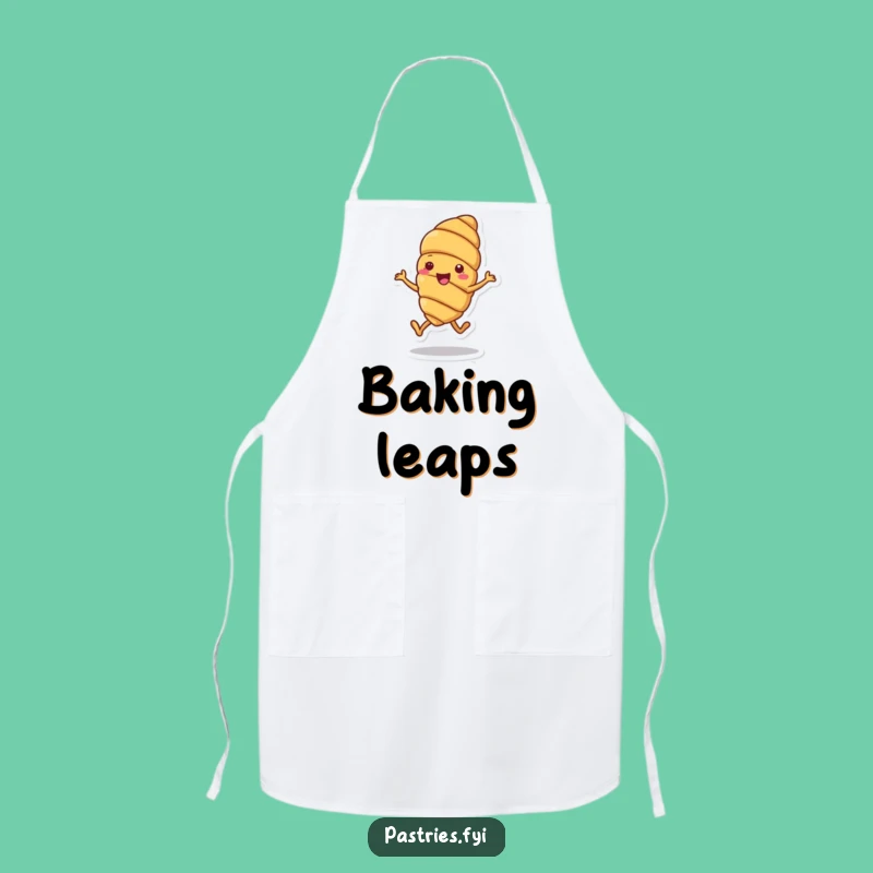 Funny Croissant Hop Apron: Cheerful Pastry, Joyful Hop, Ideal Gift