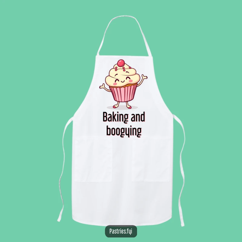 Funny Cupcake Jigging Apron: Bake Up Some Fun in the Kitchen!