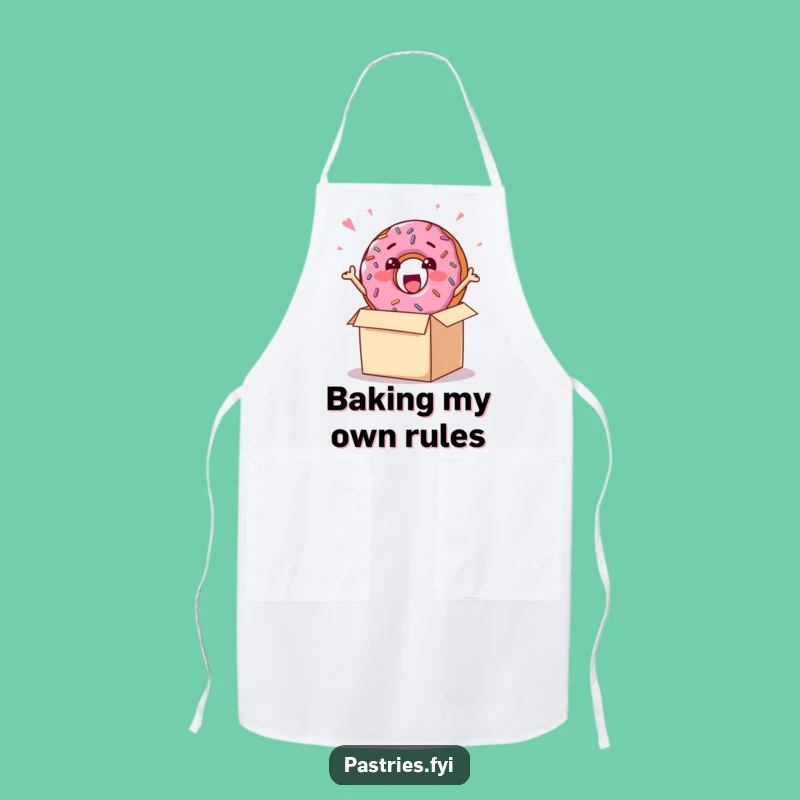 Funny Donut Burst Apron - Excited Sprinkle Chef Gift