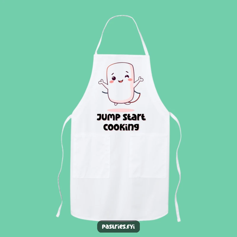 Funny Marshmallow Jumping Rope Apron: Cook Up Some Laughs in the Kitchen!