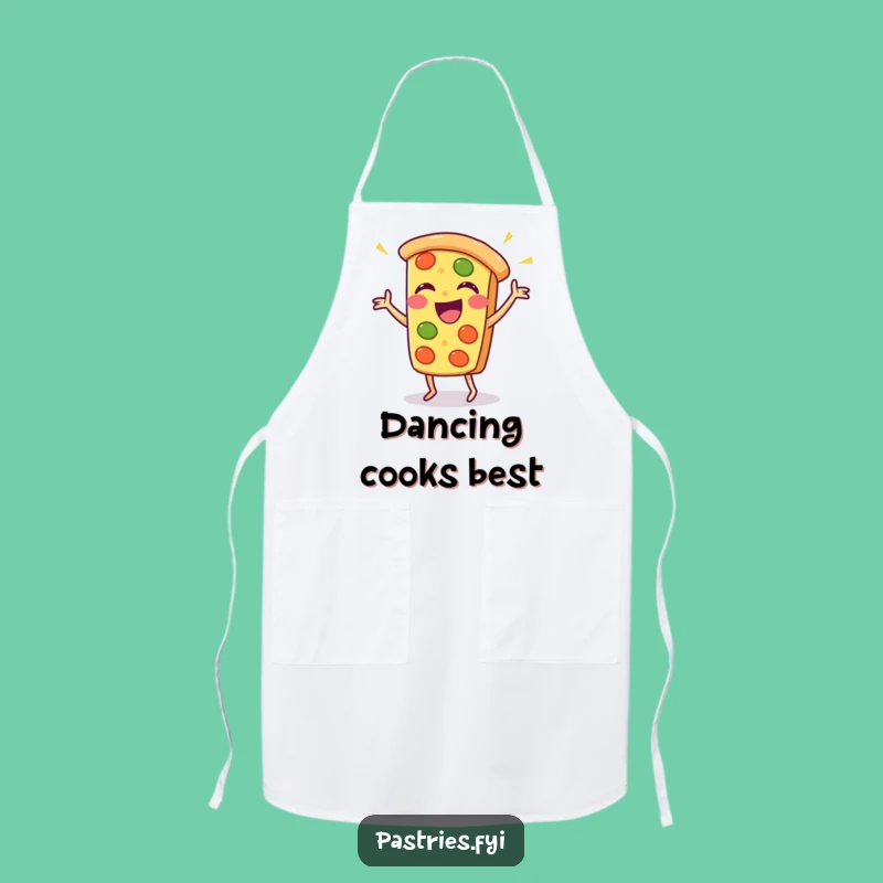 Funny Pizza Dance Apron: Cook Up Laughs in This Kawaii Kitchen Style