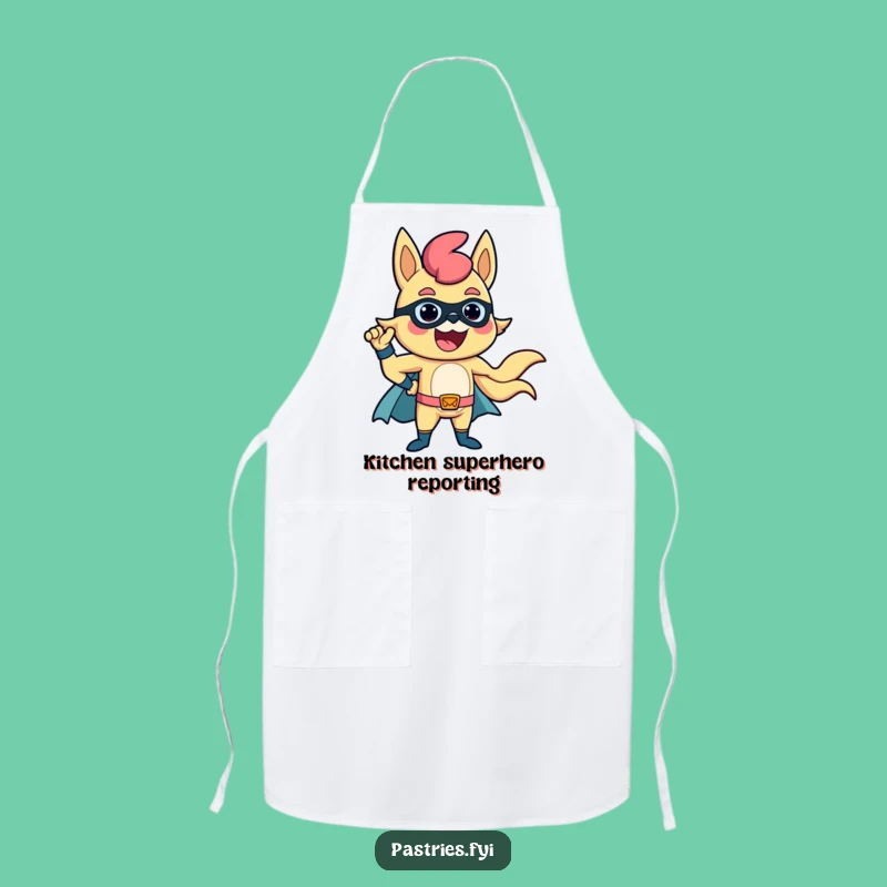 Funny Churro Superhero Apron: Kitchen Hero Pose, Great Funny Gift