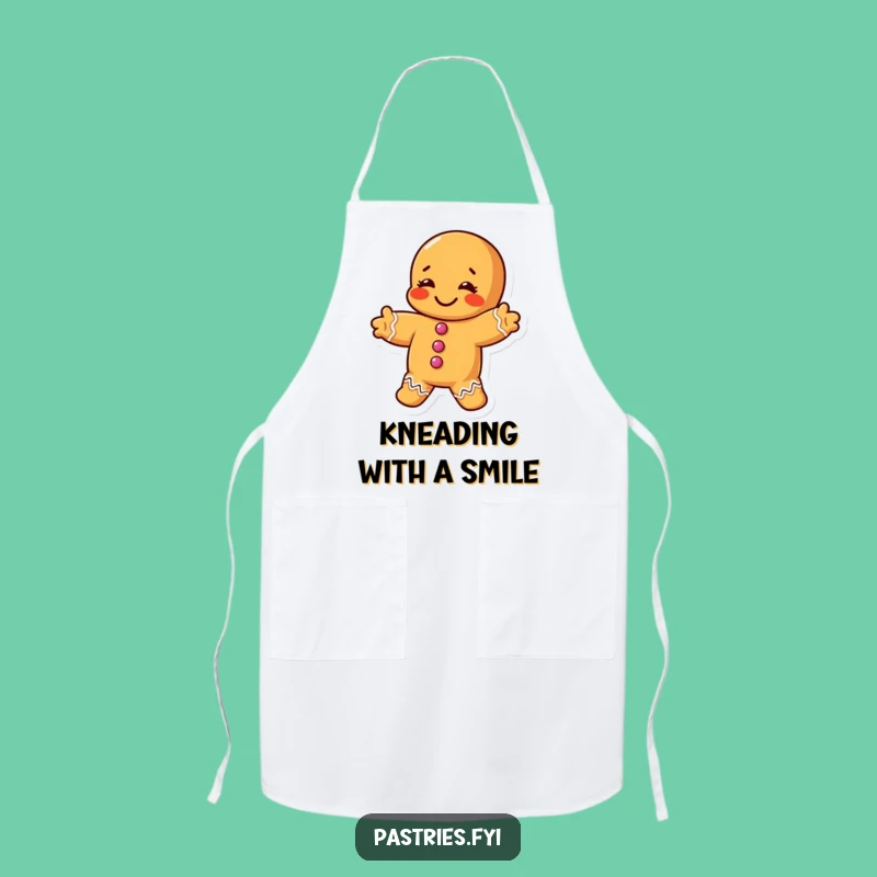 Funny Stretching Gingerbread Man Apron: Bake with Silly Flexibility!
