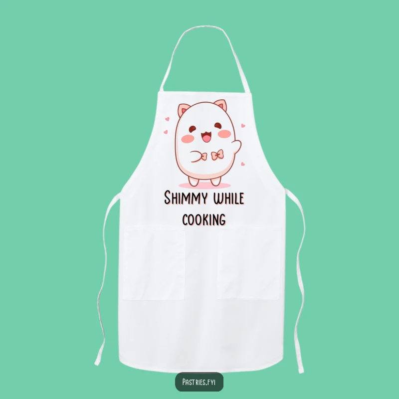 Funny Mochi Shimmy Apron: Kitchen Bowtie Character, Perfect Funny Gift