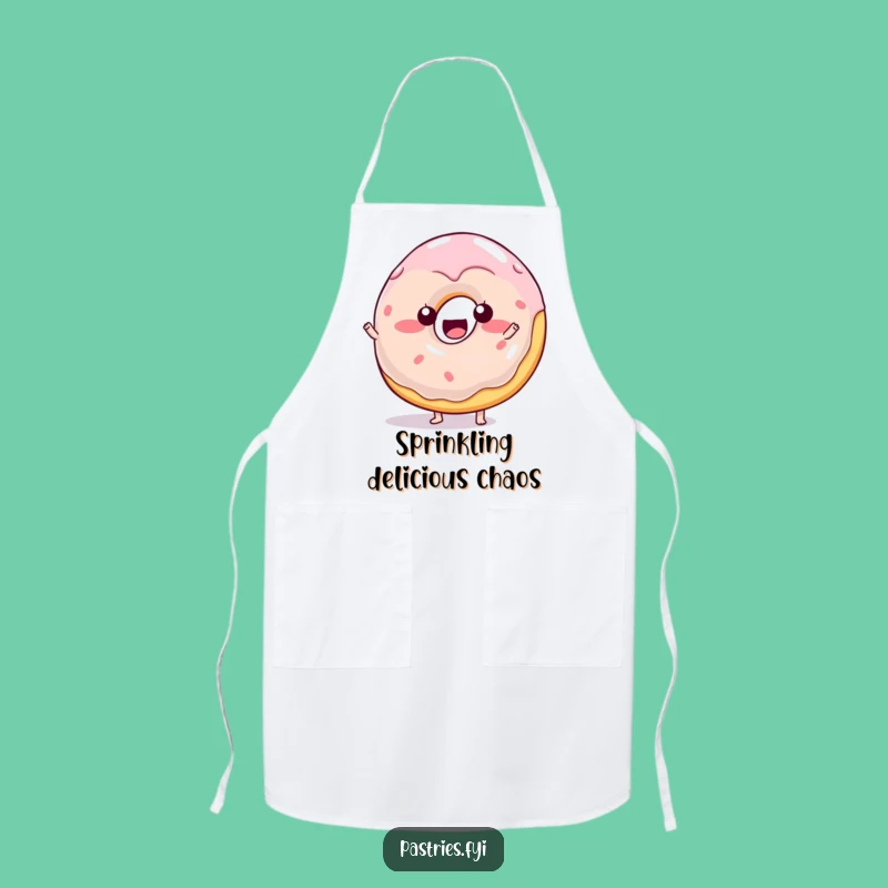 Funny Wobbly Donut Apron: Playful Jelly Character Kitchen Wear for a Hilarious Time
