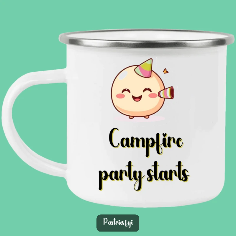 Funny Macaroon Party Camping Mug: Celebrate Outdoors with Sweet Cheer - Perfect Gift!