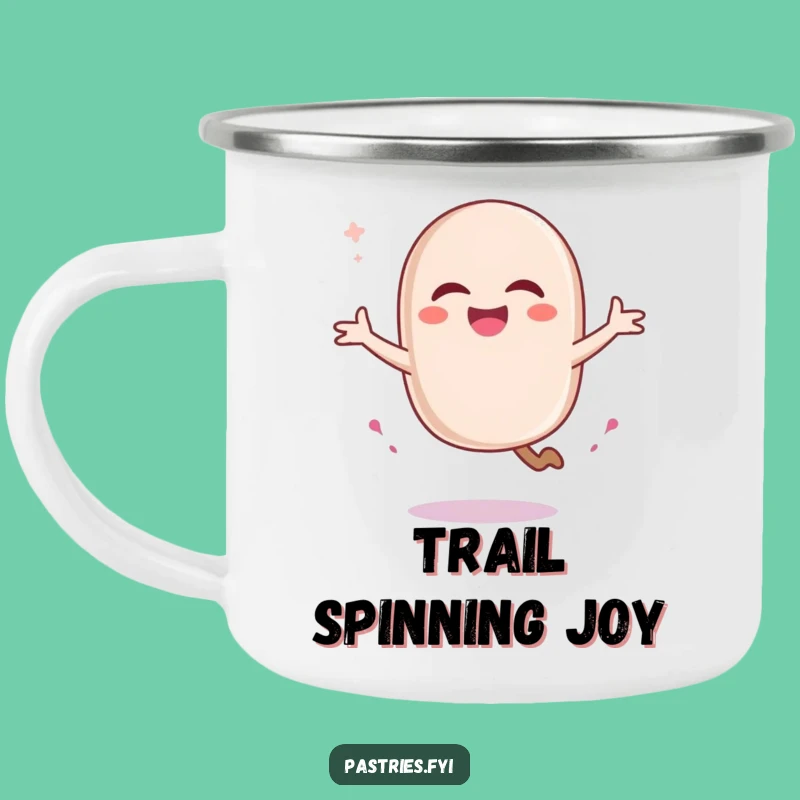 Funny Macaron Pirouette Camping Mug - Outdoor Comedic Pastry Fun