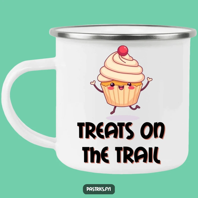Funny Cupcake Camping Mug: Cheerful Hop Outdoor Sweet Gift