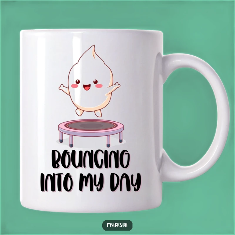 Funny Kawaii Meringue Mug: Bounce into Your Day with Sweet Joy