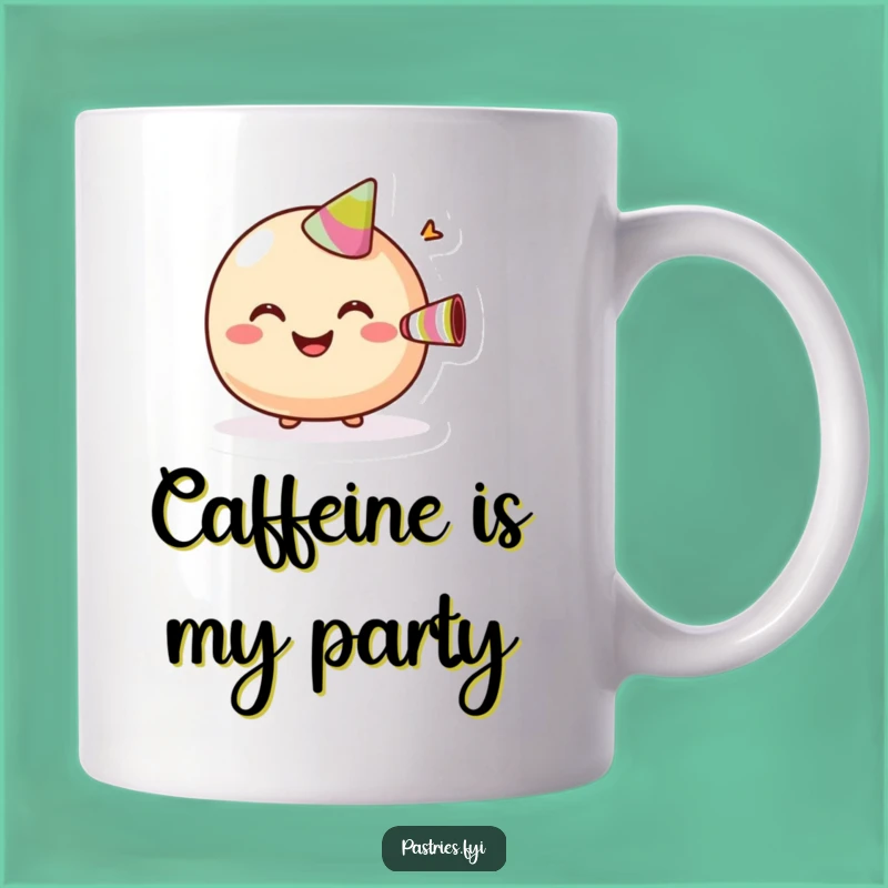 Funny Giggling Macaroon Party Mug: Celebrate with Sweet, Cheerful Fun - Perfect Gift!