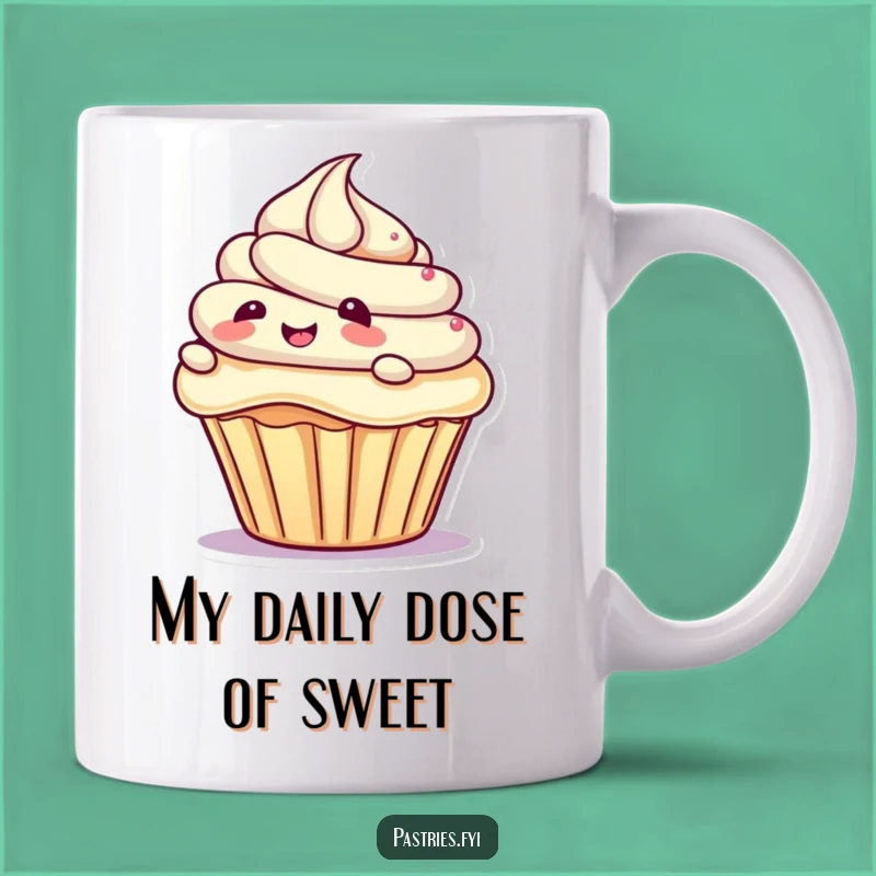 Funny Giggling Cupcake Mug - Hilarious Dessert Character Gift