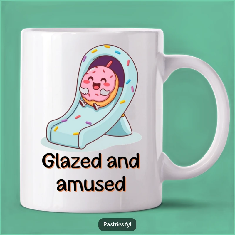 Funny Donut Slide Mug: Giggling Sweetness, a Perfect Funny Gift for Joy!
