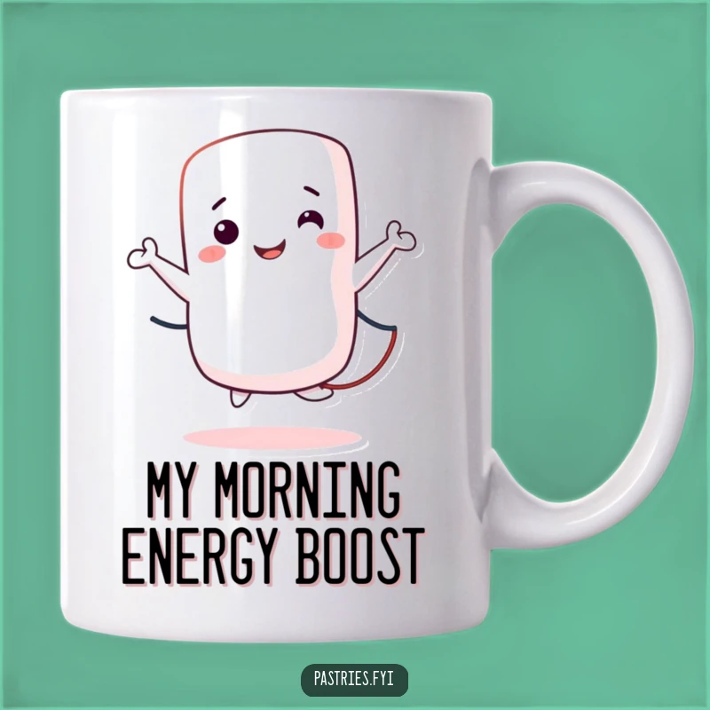 Funny Marshmallow Jumping Rope Mug: A Hilarious Cartoon Gift for Fitness Fun!
