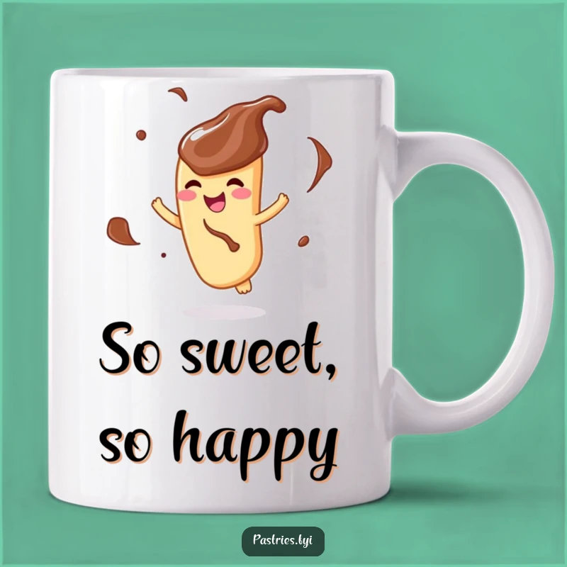 Funny Churro Twirling Chocolate Mug: A Joyful Treat for Dessert Lovers