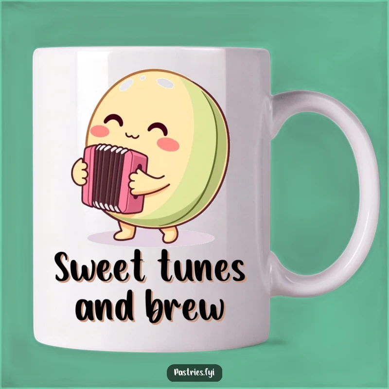 Funny Macaron Mug: Accordion Player - Sweet Musical Treat Gift!