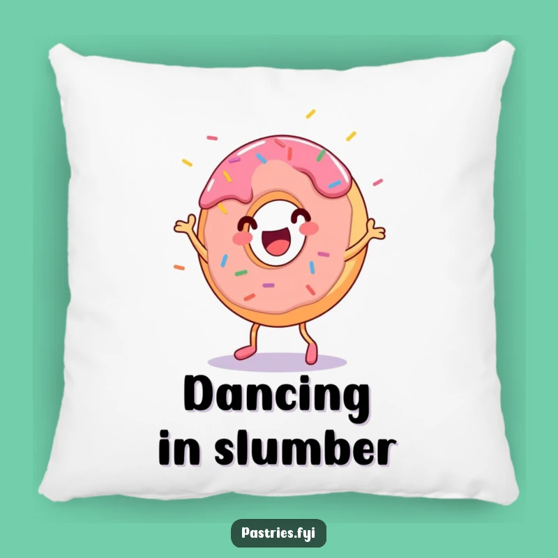 Funny Donut Dance Pillow - Soft Comedic Pastry Decor