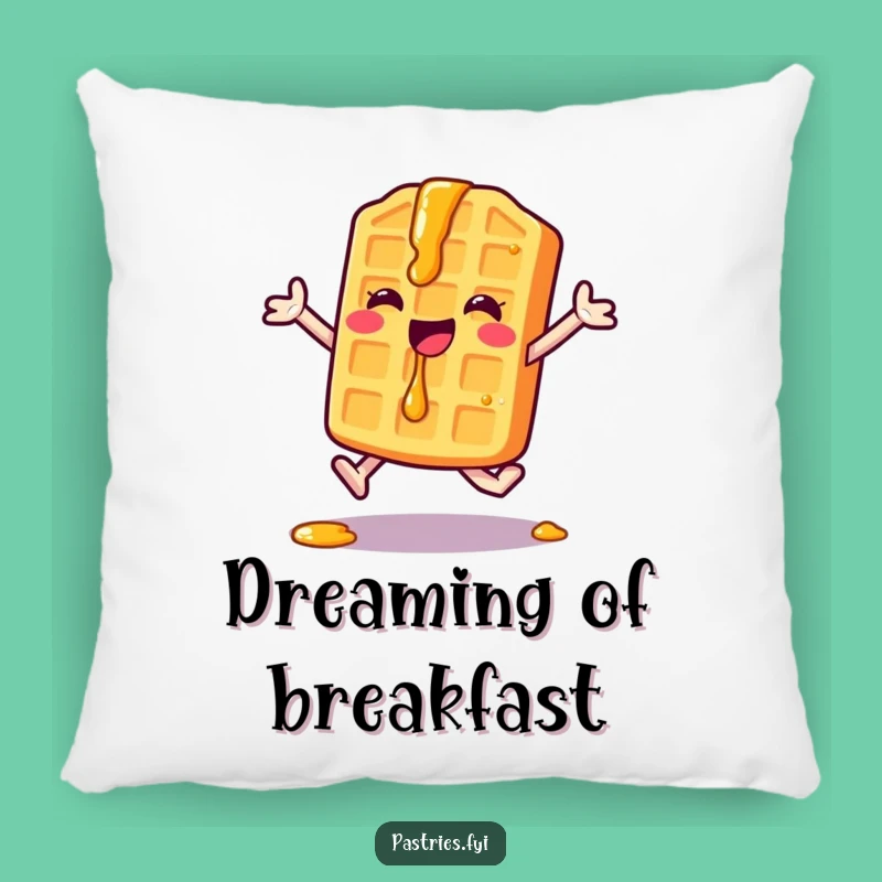 Funny Waffle Jumping Jack Pillow: Cozy Comfort with Breakfast Charm