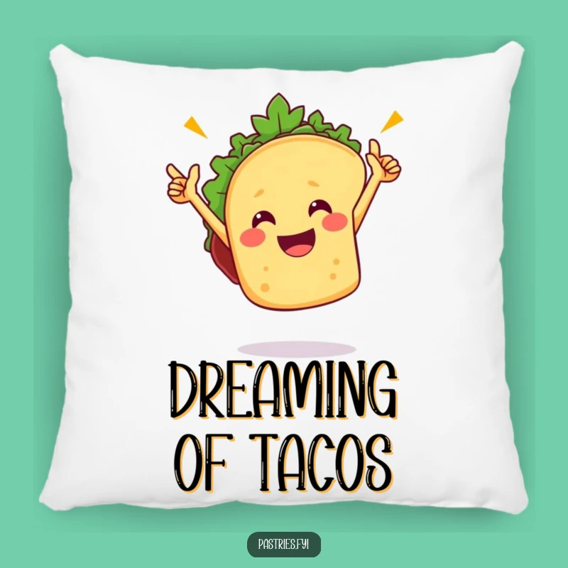 Funny Taco Victory Dance Pillow: Cute Taco Cushion, Fun Accent Gift