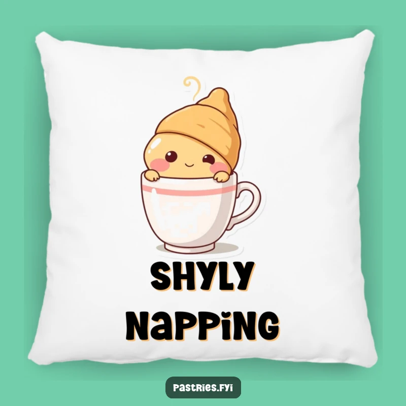 Funny Blushing Croissant Pillow - Cozy and Hilarious Accent for Coffee Lovers