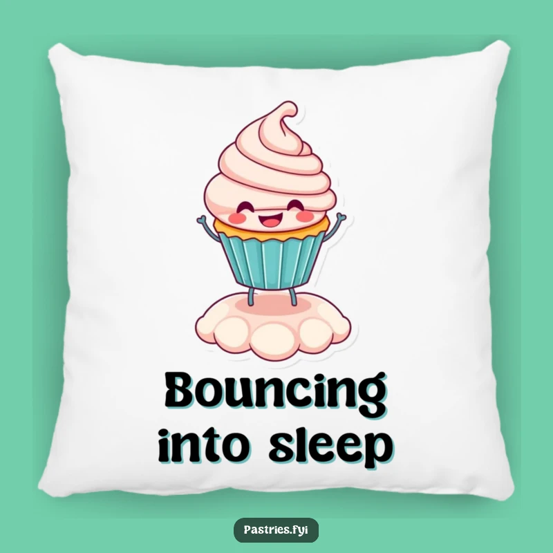 Funny Cupcake Pillow: Soft & Cheerful Bouncing Frosting Character Cushion