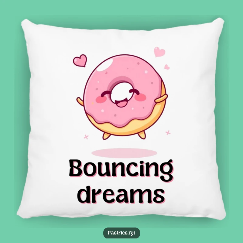 Funny Jelly Donut Bounce Pillow: Cozy Giggling Character Cushion