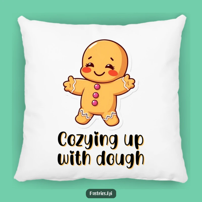 Funny Stretching Gingerbread Man Pillow: Cozy Stretch Companion!