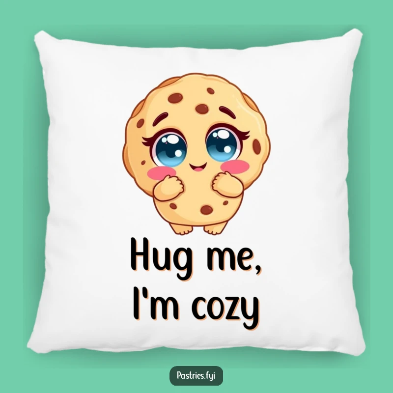 Funny Cookie Hug Pillow: Cozy Comfort, Sweet Adoring Eyes Pillow