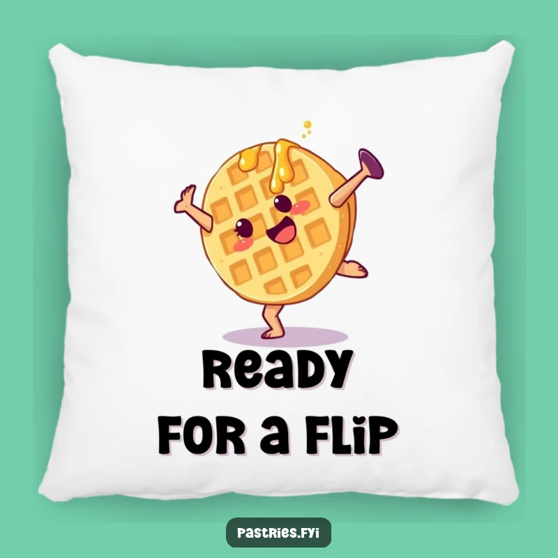 Funny Waffle Cartwheel Pillow: Snuggle Up with Sweet Breakfast Comfort