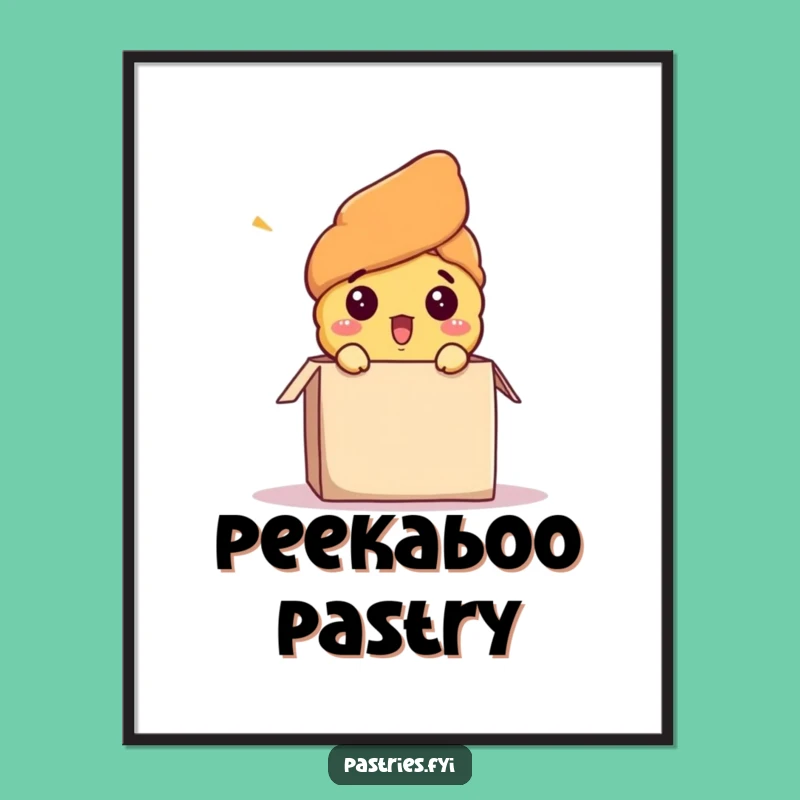 Funny Croissant Surprise Digital Art - Instant Humorous Wall Decor