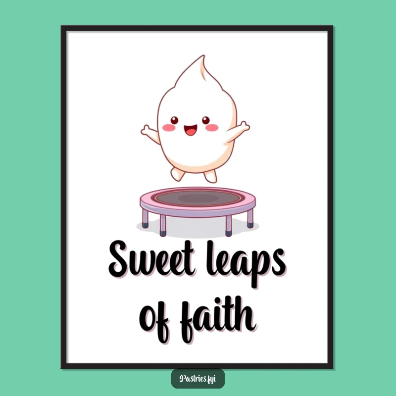 Funny Kawaii Meringue Digital Art: Instant Joyful Bounces for Your Walls