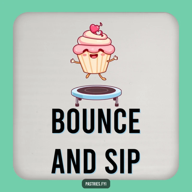 Funny Cupcake Trampoline Coaster: Protect Surfaces with a Jumping Character