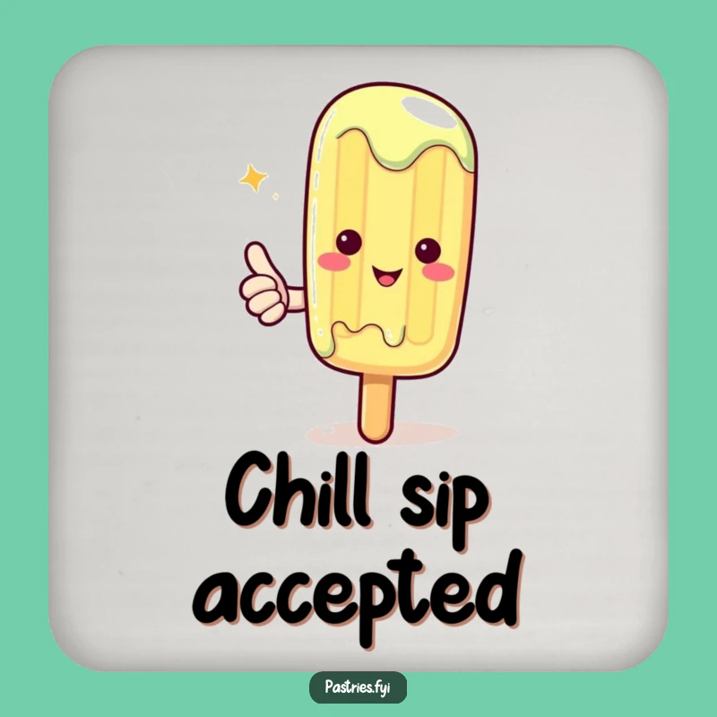 Funny Kawaii Popsicle Thumbs Up Coasters: Protect Surfaces with Sweet Style!