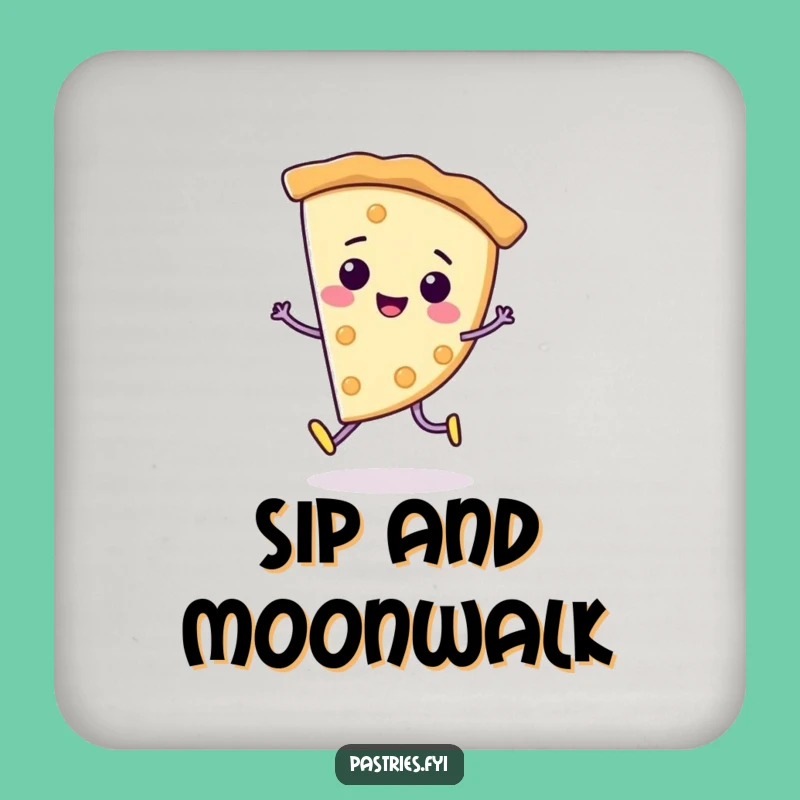 Funny Pie Moonwalk Coaster: Cheerful Character Guards Surfaces