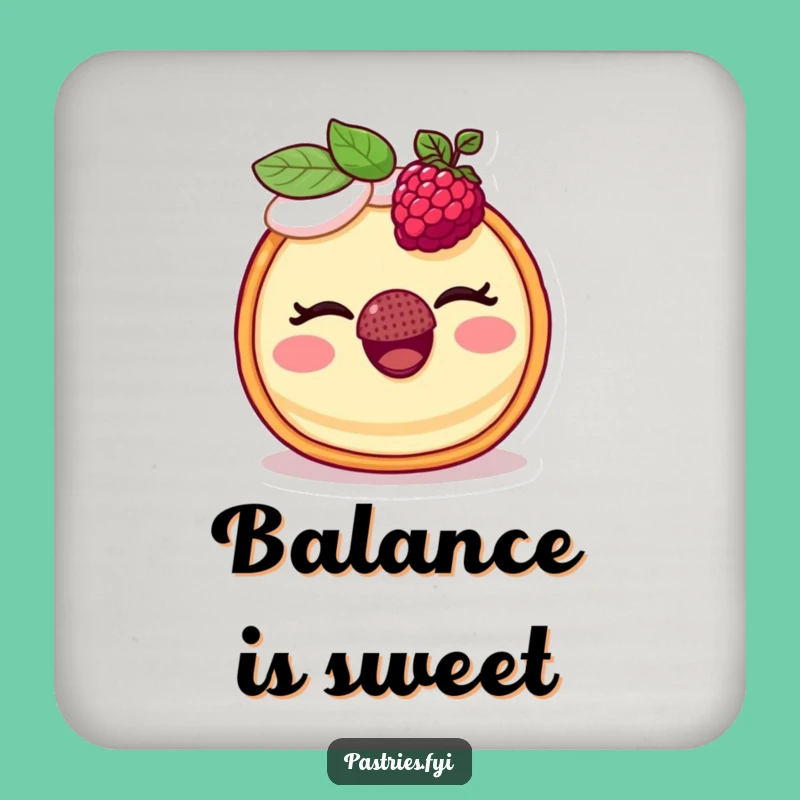 Funny Tart Coaster: Protect Surfaces With This Winking Raspberry Design, Fun Gift!