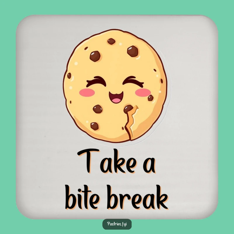 Funny Winking Cookie Coasters - Protect Surfaces with Cheeky Humor
