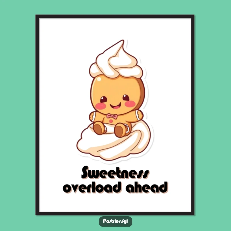 Funny Gingerbread Cookie Poster: Giggling Slide Art, Perfect Humorous Holiday Decor