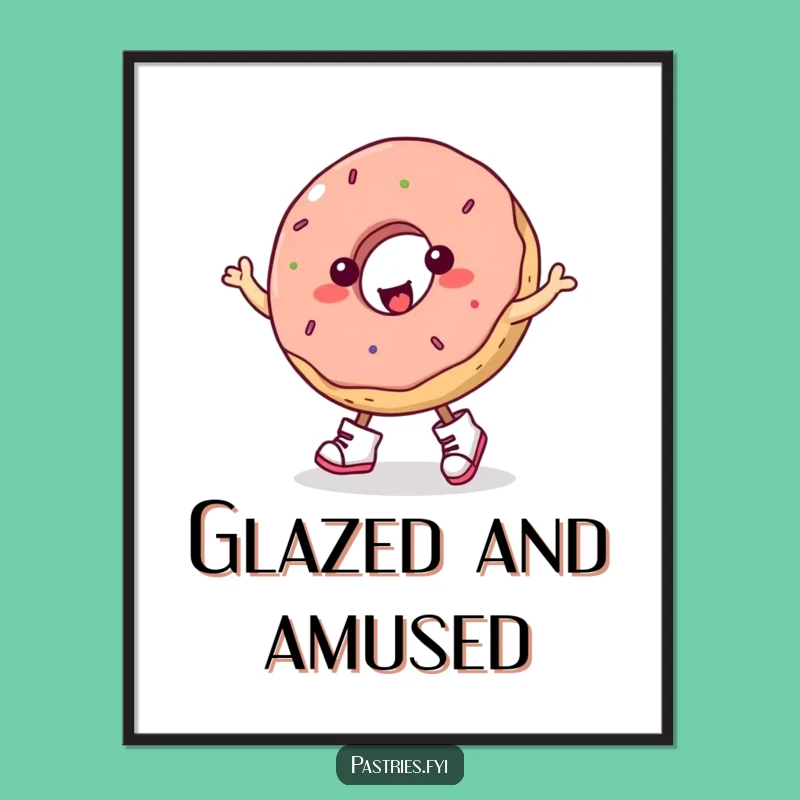 Funny Donut Jigging Poster: Bring Joyful Rhythms to Your Walls