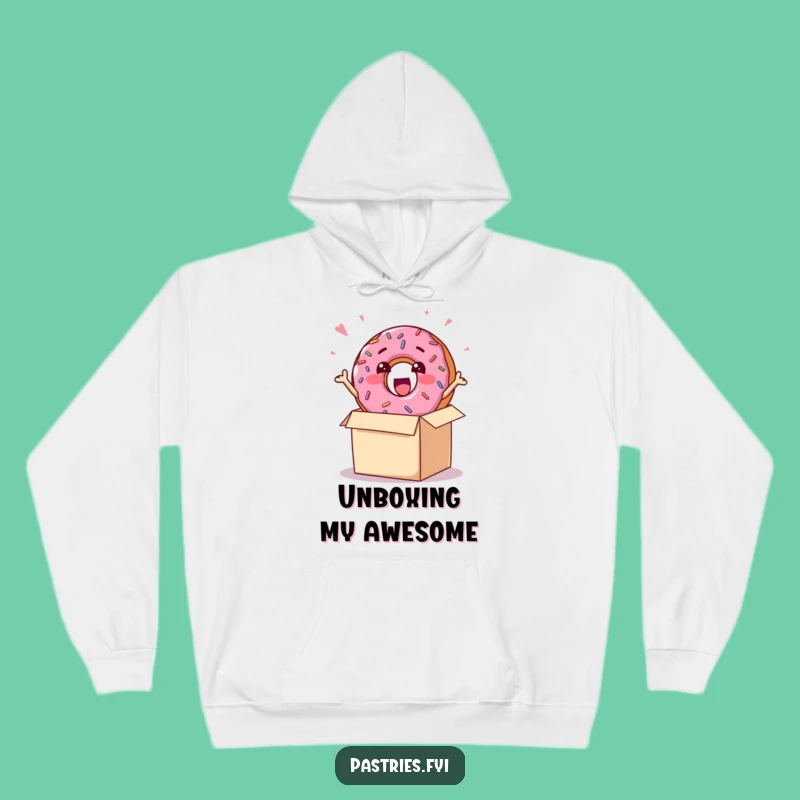 Funny Donut Burst Hoodie - Cozy & Excited Sprinkle Sweatshirt Gift