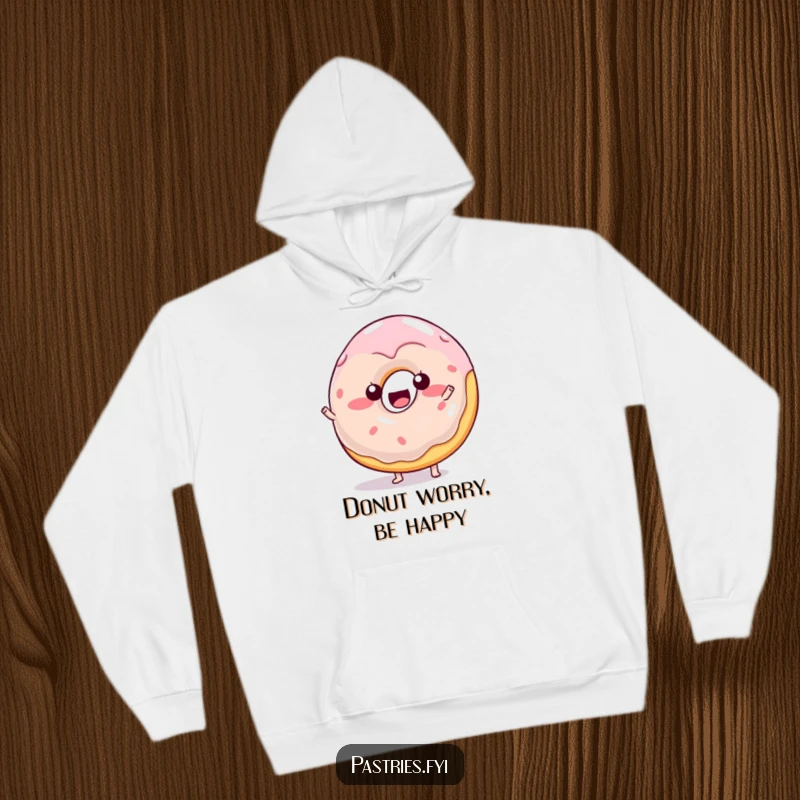 Funny wobbly jelly donut character hoodie, cozy and playful, perfect for chilly days and sweet moments.