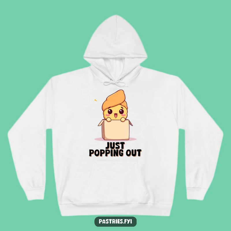 Funny Shocked Croissant Hoodie - Cozy & Hilarious Pastry Character Gift