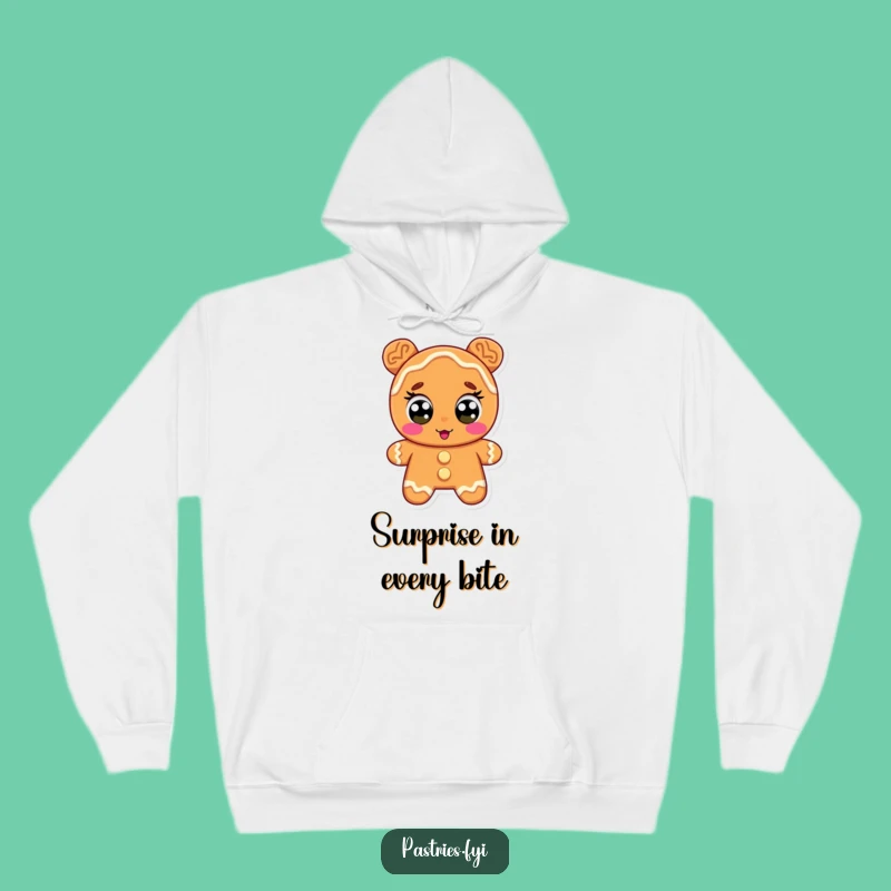 Funny Gingerbread Hoodie: Cozy Surprised Cookie Wide Eyes Comfort