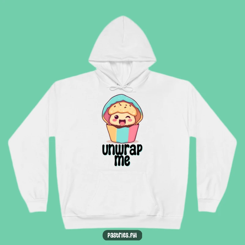 Funny Muffin Hoodie: Excited Character Peeking, Funny Gift for Cozy Fun