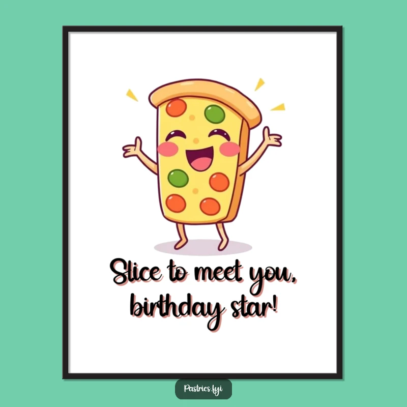 Funny Free Printable Wall Art: Laughing Pizza Dance, Hilarious Downloadable Decor!