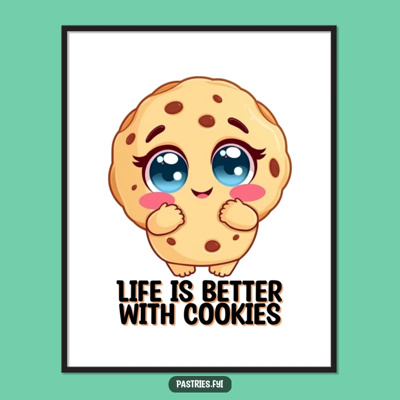 Free Printable Cookie Wall Art: Funny Hugging Decor Downloadable Gift