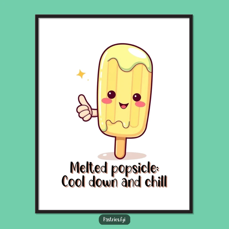 Cool Free Printable Kawaii Popsicle Thumbs Up Wall Art!