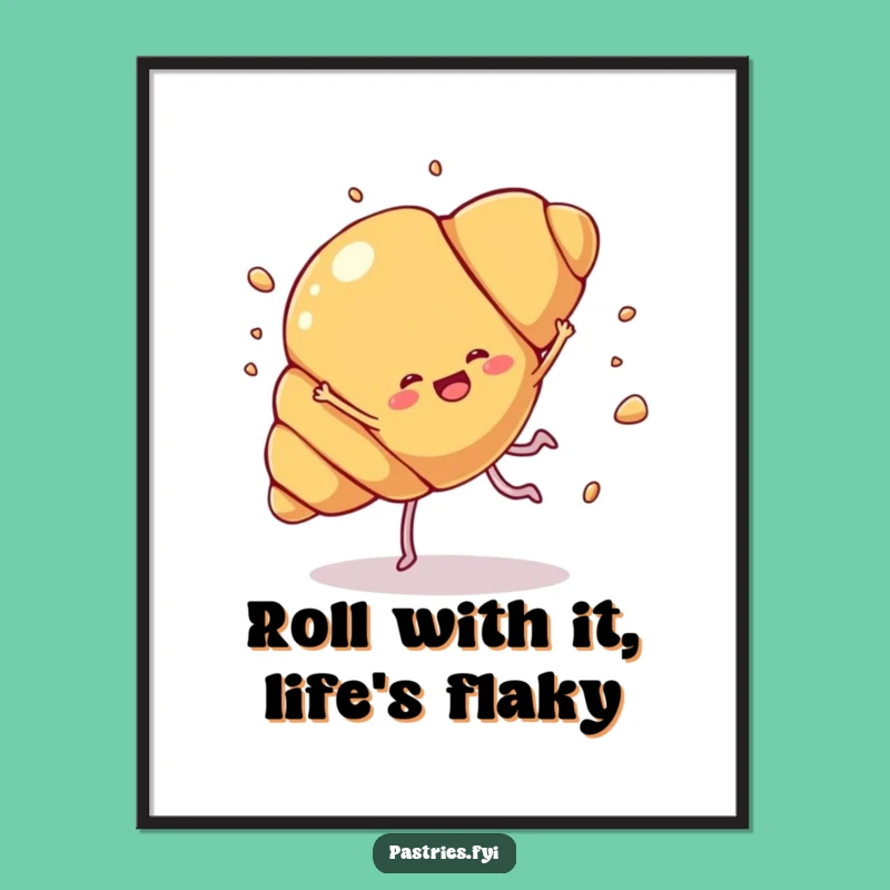 Free Printable Croissant Wall Art: Flaky Fun Downloadable Decor