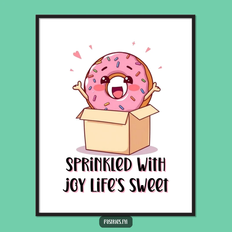 Free Printable Donut Art: Bursting Sprinkles Downloadable Decor