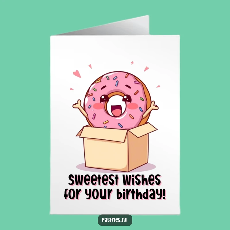 Free Printable Donut Birthday Card: Bursting Sprinkles Downloadable Fun
